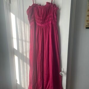 En Elly Anthropologie Magenta Dress